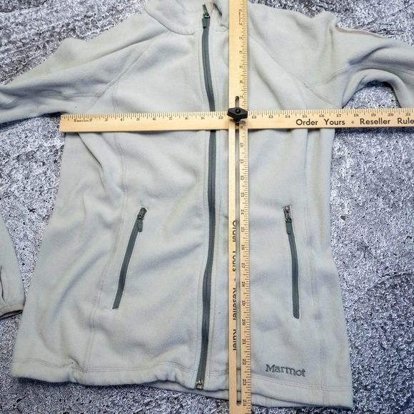 MARMOT Mens Jacket M Fleece Lightweight Sweater Layer Grey Long Sleeves Outdoors - Picture 6 of 15